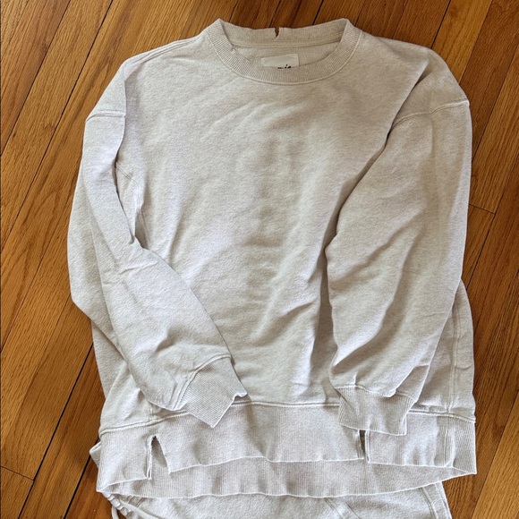 Neutral Cream Cozy Sweatshirt & Sweatpants Set - Picture 3 of 3